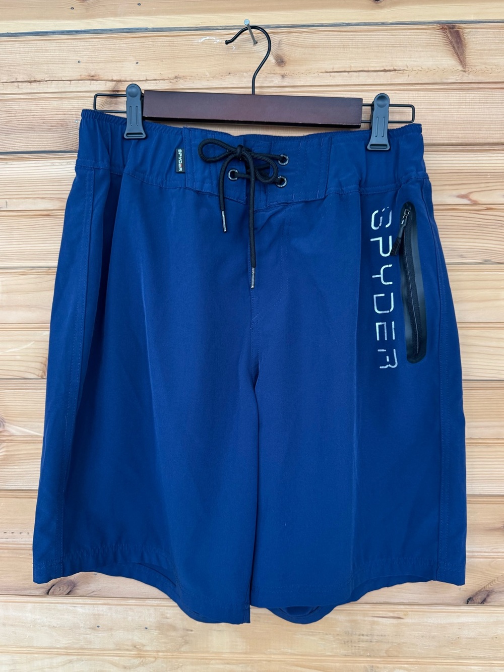 SPYDER | Men’s Board Shorts Swim Trunks | Size Large | Navy Blue | Performance